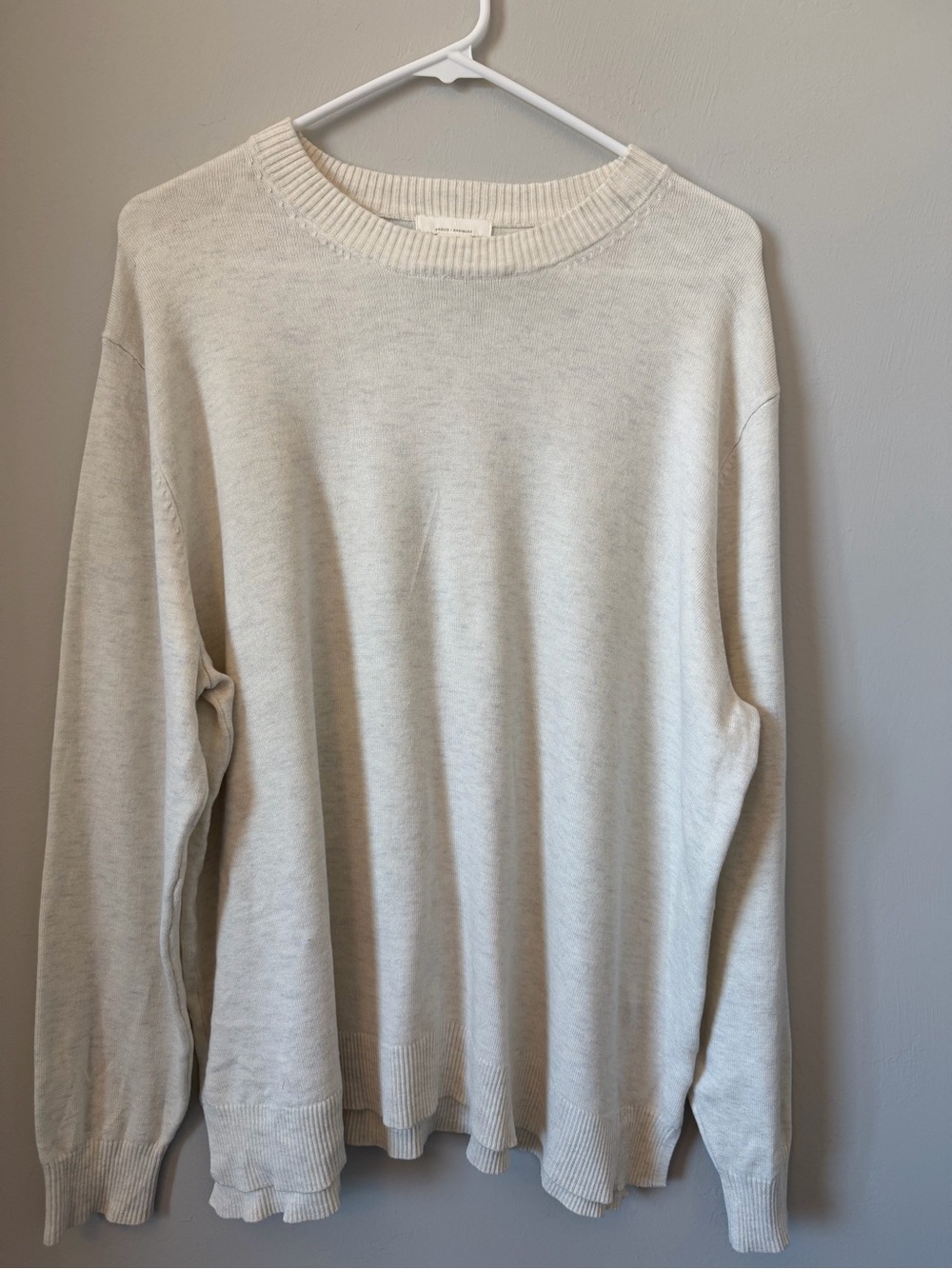 H & M Men's Crewneck Sweater in Light Beige - Classic Minimal Pullover